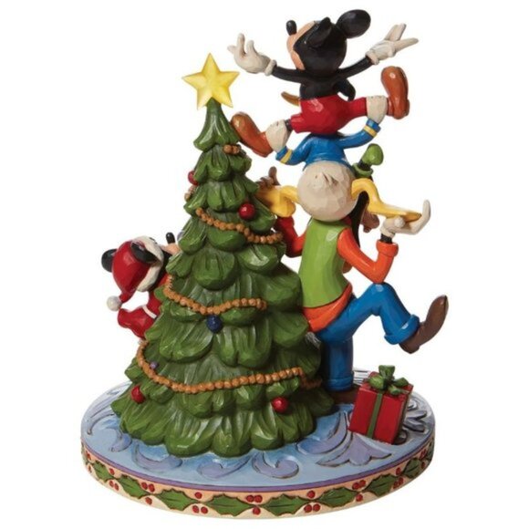 Jim Shore The Fab Five Decorating The Christmas Tree Lit Figurine, NIB NEW - Picture 4 of 4